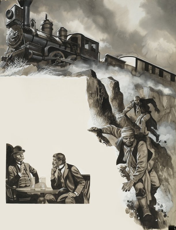 O comboio e os bandidos de Ron Embleton