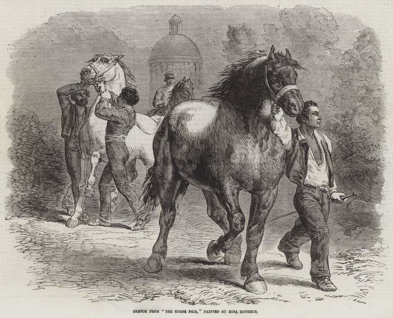 Esboço da Feira do Cavalo de Rosa Bonheur