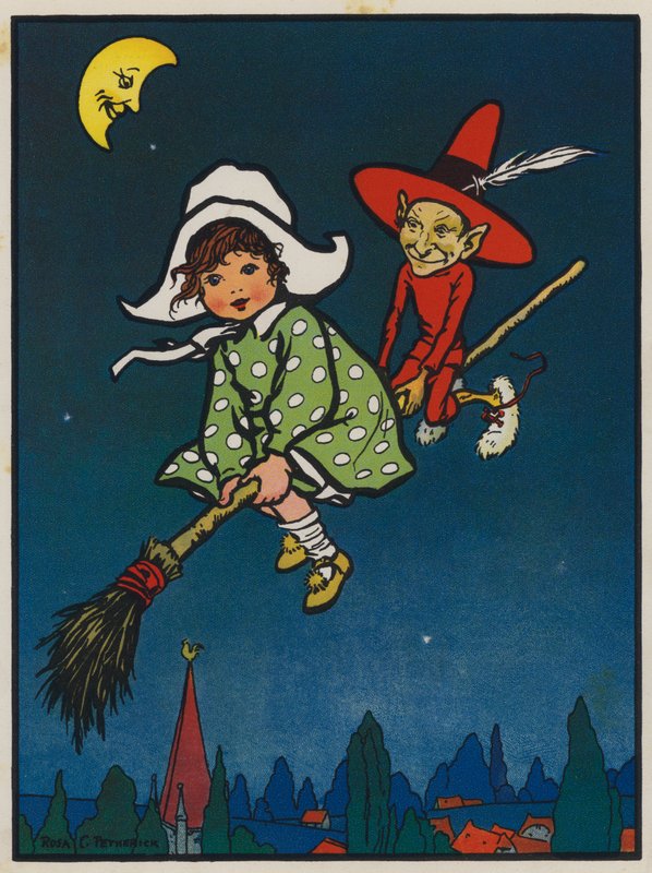 Marjorie e Elfo Vermelho (cor litho) de Rosa Clementina Petherick