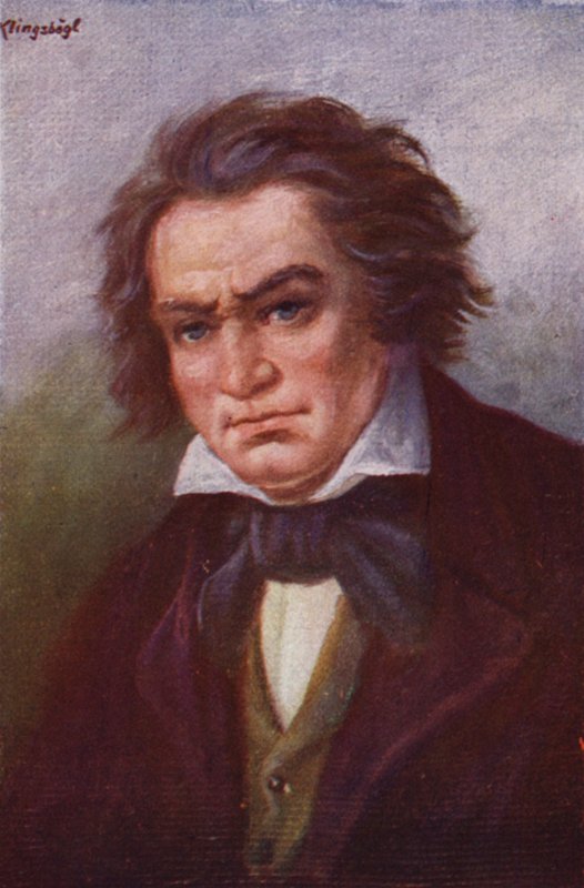 Beethoven (lito colorido) de Rudolf Klingsbogl