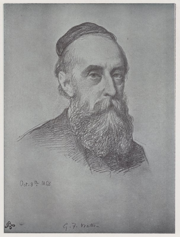 George Frederick Watts (litho) de Rudolf Lehmann