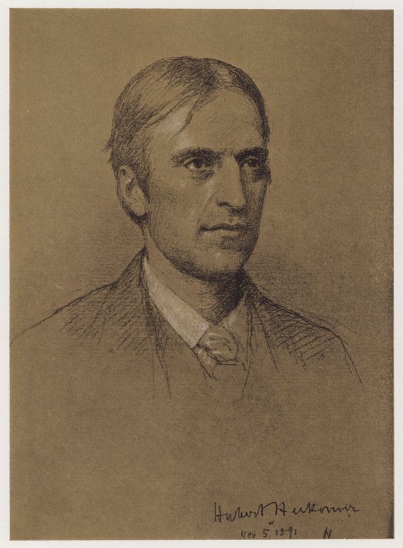 Professor Hubert Herkomer (litografia) de Rudolf Lehmann