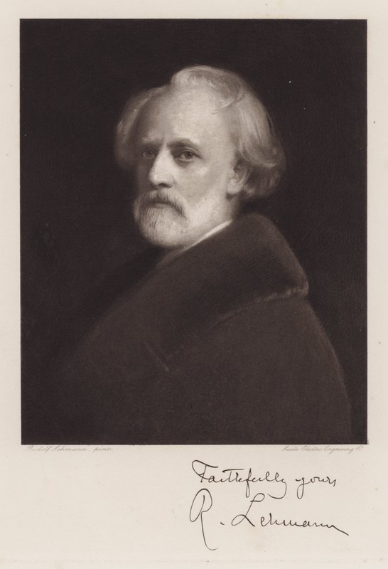 Rudolf Lehmann, Auto-retrato (litho) de Rudolf Lehmann