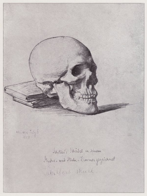 Caveira de Schiller (litho) de Rudolf Lehmann