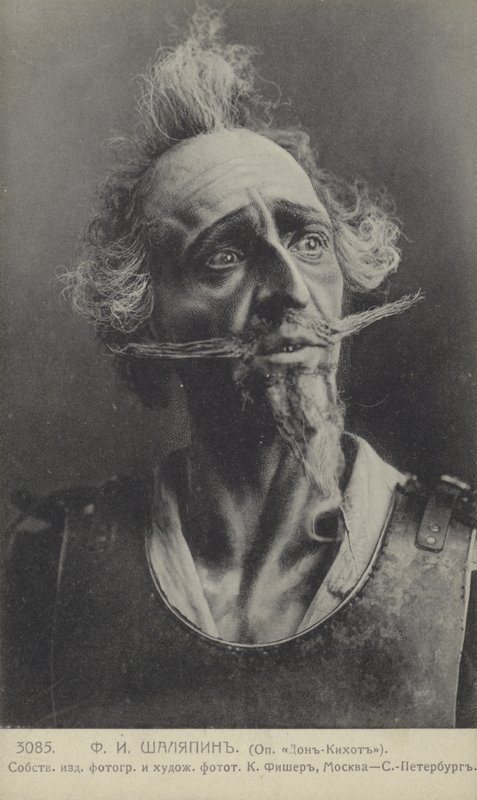 Feodor Chaliapin, cantora de ópera russa, no papel de Dom Quixote de Russian Photographer