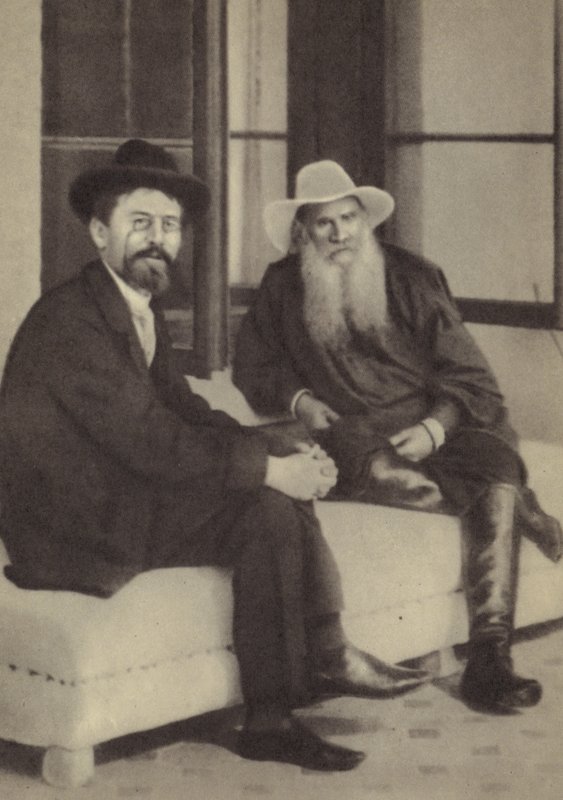 Anton Chekhov e Leo Tolstoy de Russian Photographer