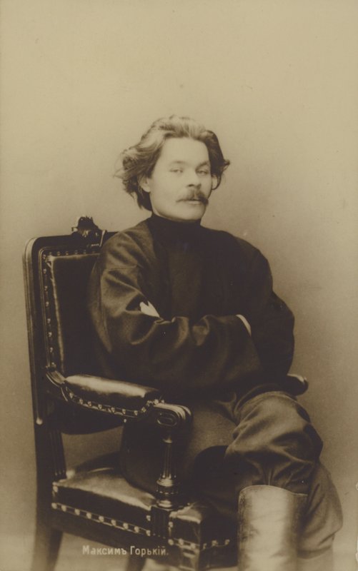 Maxim Gorky (1868-1936), escritor russo e ativista político de Russian Photographer