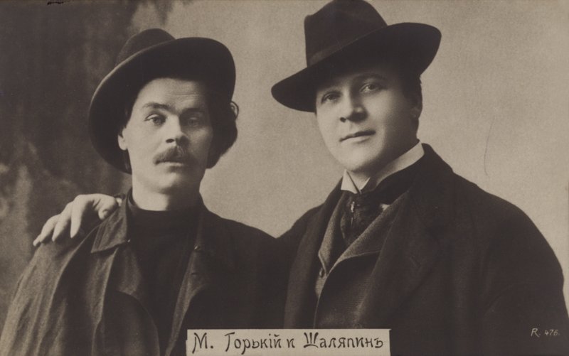 Maxim Gorky e Feodor Chaliapin de Russian Photographer
