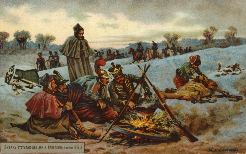 Napoleão retira-se de Moscou de Russian School