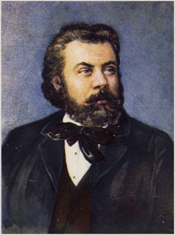 Retrato de Mussorgsky Modesto de Russian School