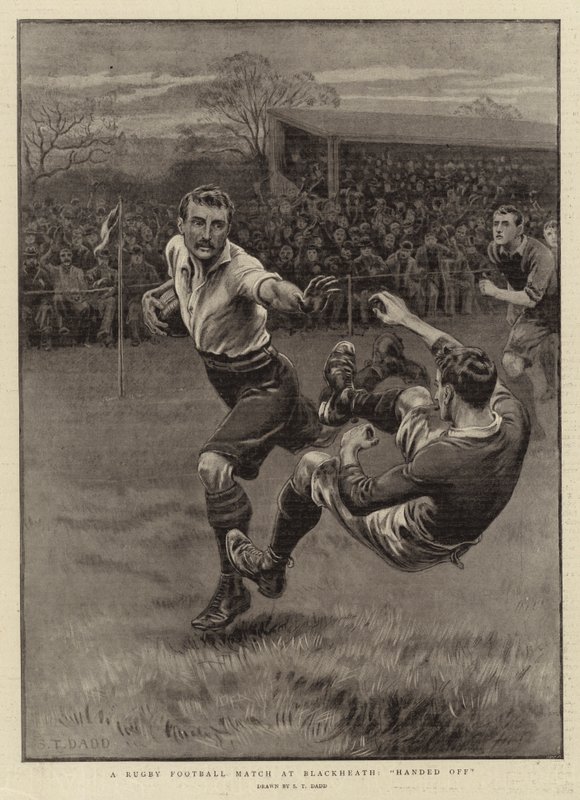 Um jogo de futebol de rugby no Blackheath, entregue de S.T. Dadd