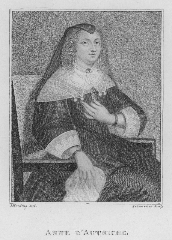 Ana da Áustria (gravura) de S. (after) Harding