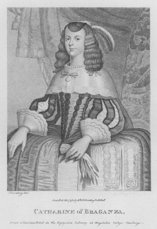 Catharine de Bragança (gravura) de S. (after) Harding