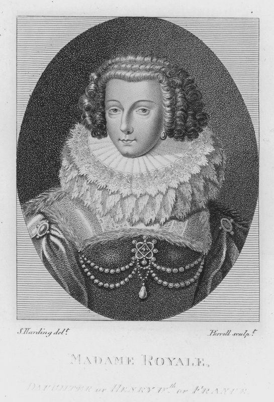 Madame Royale, Filha de Henry IVth da França (gravura) de S. (after) Harding