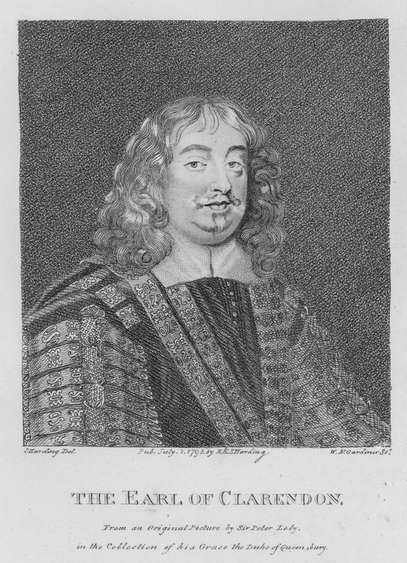 O Conde de Clarendon (gravura) de S. (after) Harding
