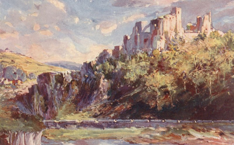 Castelo de Ventadour (litografia a cores) de Sabine Baring Gould