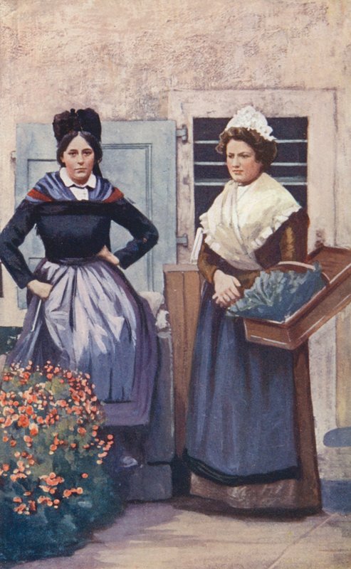 Camponesas das Causas (litografia a cores) de Sabine Baring Gould