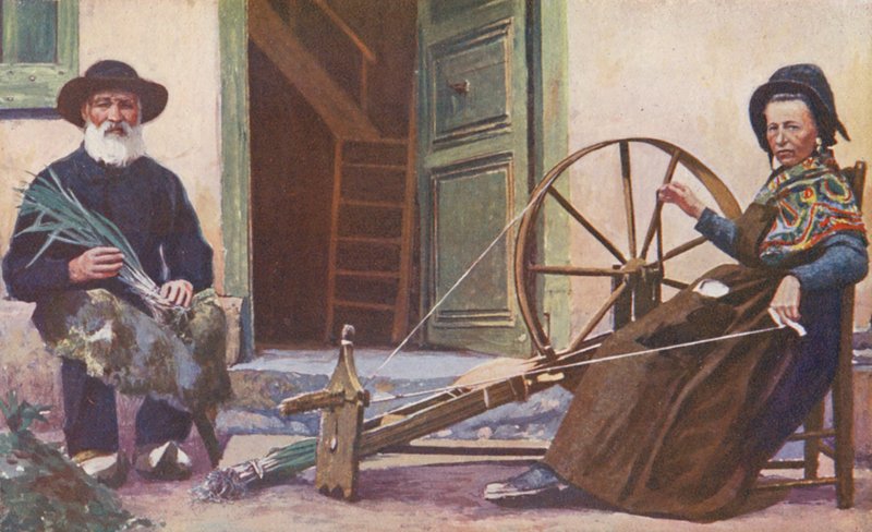Camponeses das Causas (litografia a cores) de Sabine Baring Gould