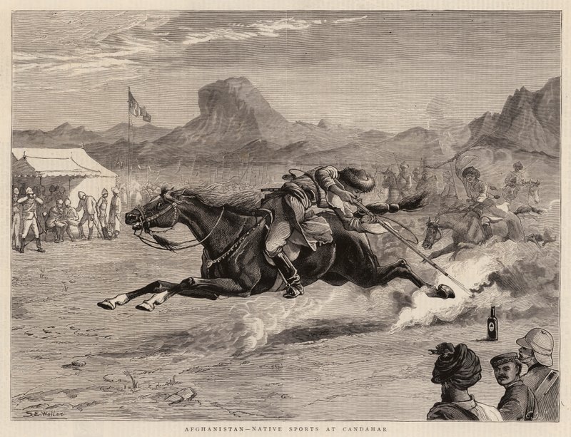 Afeganistão, esportes nativos em Candahar de Samuel Edmund Waller