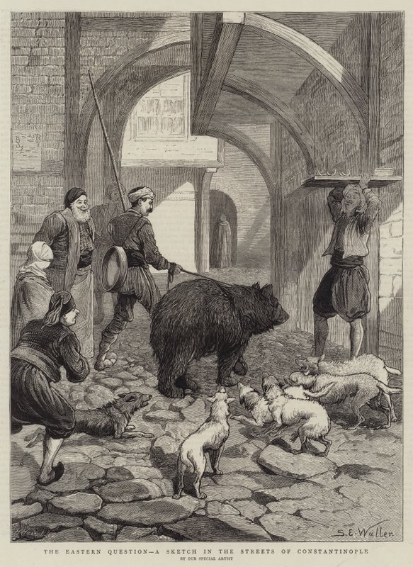 A questão oriental, um esboço nas ruas de Constantinopla de Samuel Edmund Waller