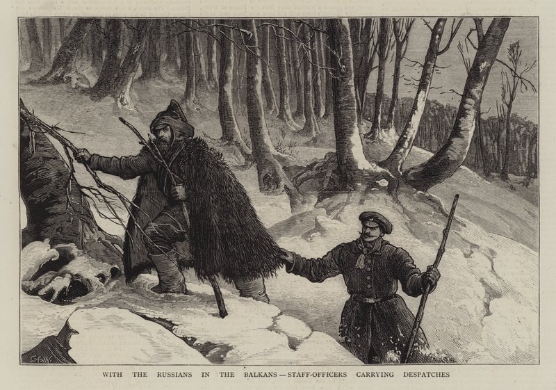 Com os russos nos Bálcãs, funcionários encarregados de despachos de Samuel Edmund Waller