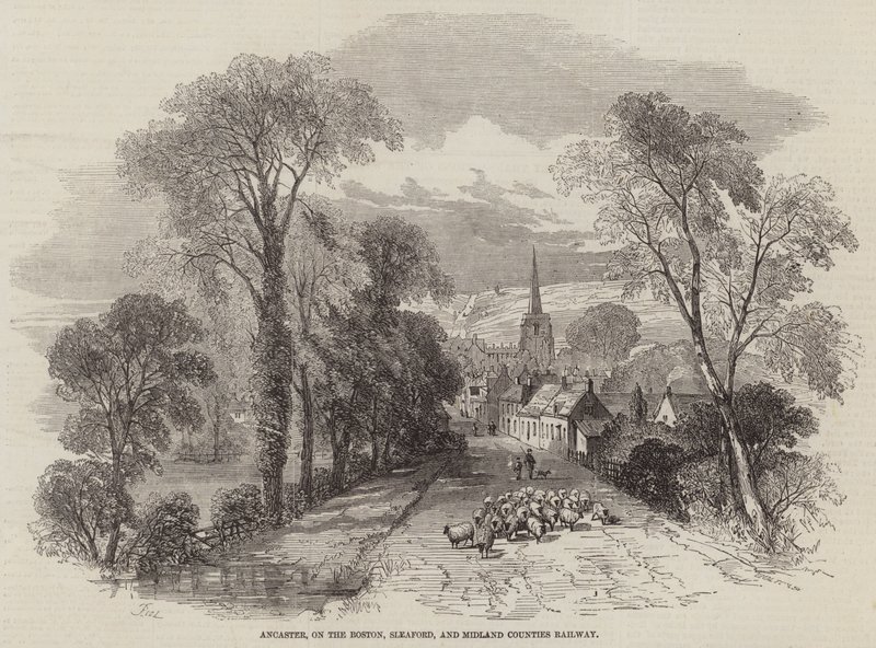 Ancaster, em Boston, Sleaford e Midland Counties Railway de Samuel Read