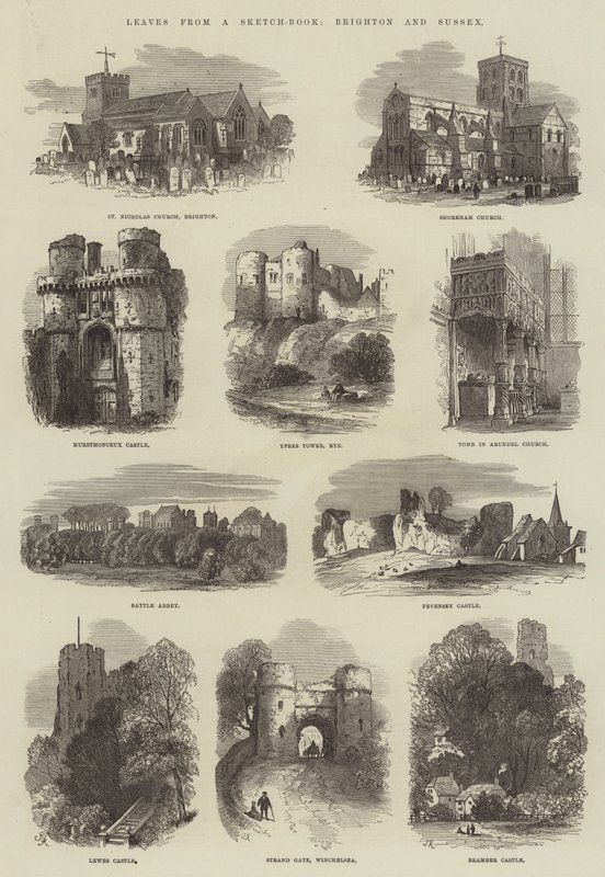 Folhas de um caderno de desenho, Brighton e Sussex de Samuel Read