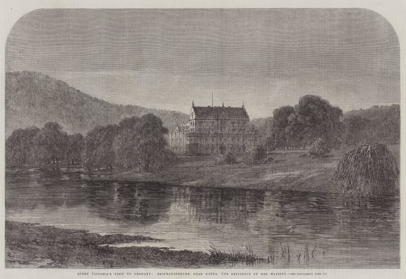 Visita da Rainha Vitória à Alemanha, Reinhardsbrunn, perto de Gotha, a residência de Sua Majestade de Samuel Read