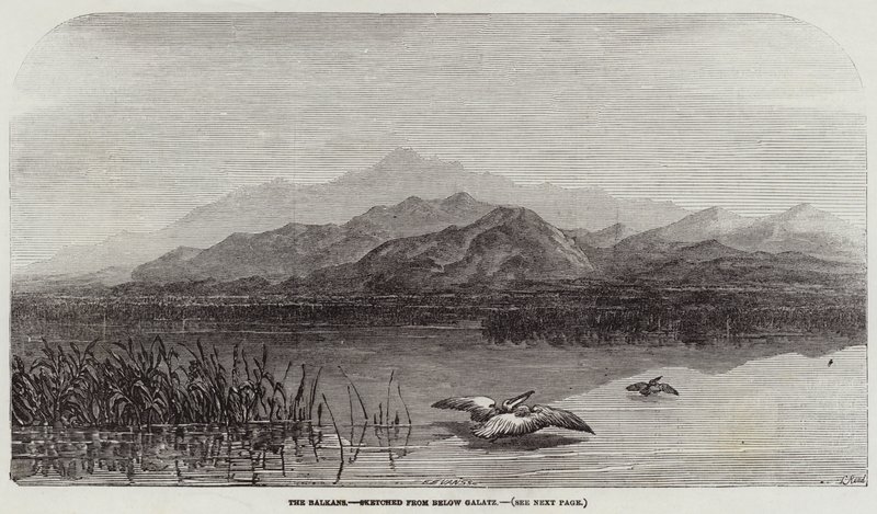 Os Bálcãs, esboçados abaixo de Galatz de Samuel Read