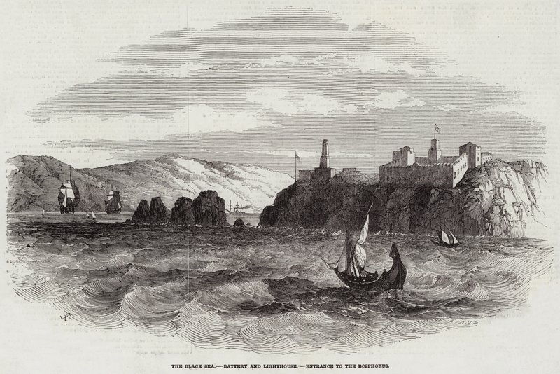 O Mar Negro, bateria e farol, entrada para o Bósforo de Samuel Read