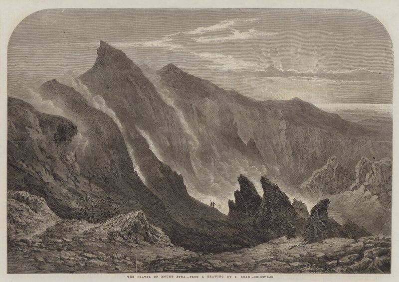 A, cratera, de, monte, etna de Samuel Read