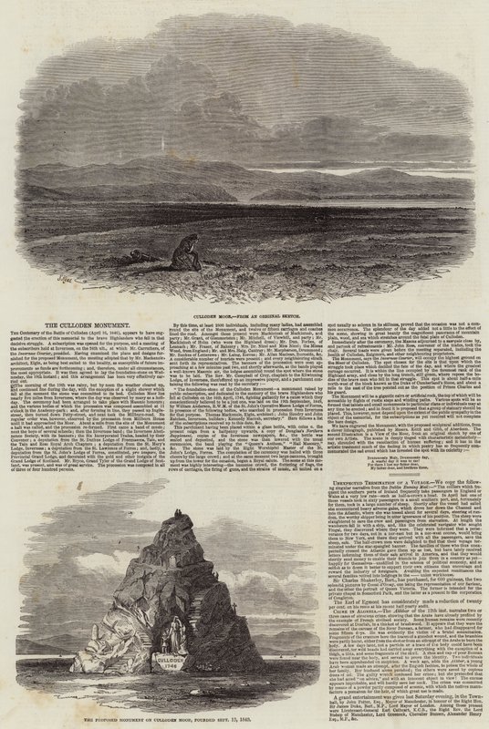 O monumento de Culloden de Samuel Read