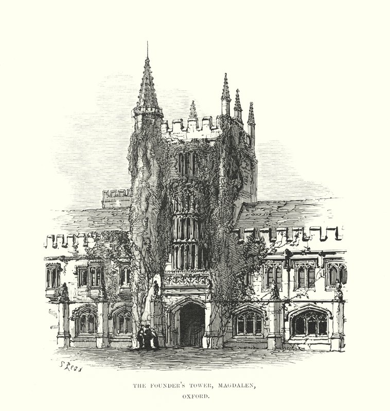 A torre dos fundadores, Magdalen, Oxford de Samuel Read