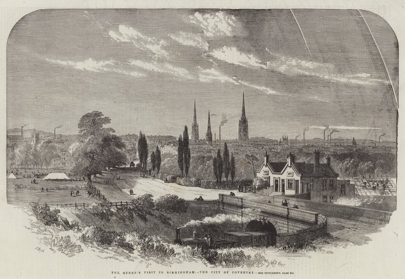 Visita da Rainha a Birmingham, a cidade de Coventry de Samuel Read