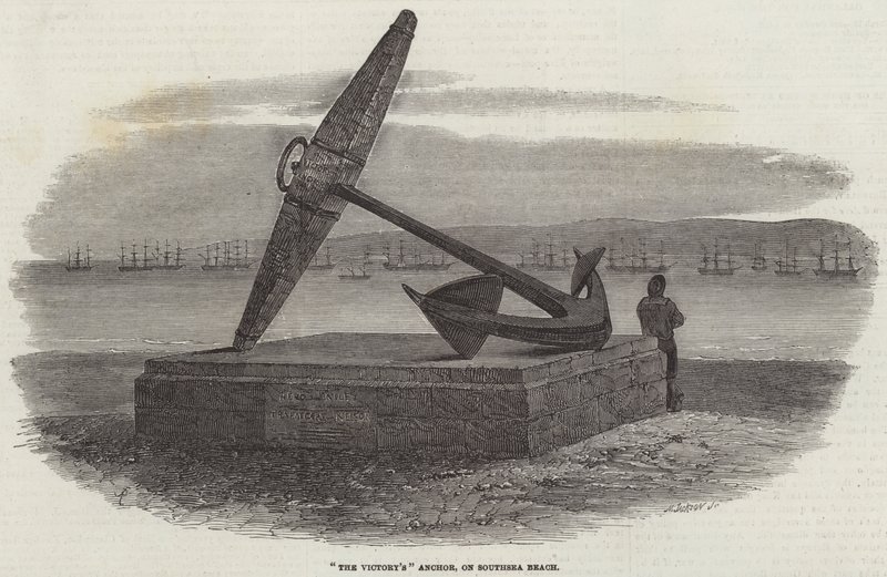 A âncora da vitória, na praia de Southsea de Samuel Read