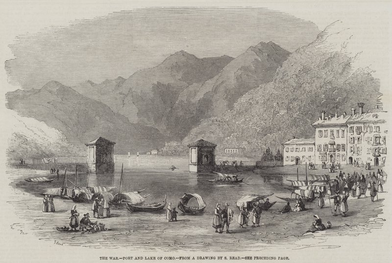 A guerra, porto e lago de Como de Samuel Read