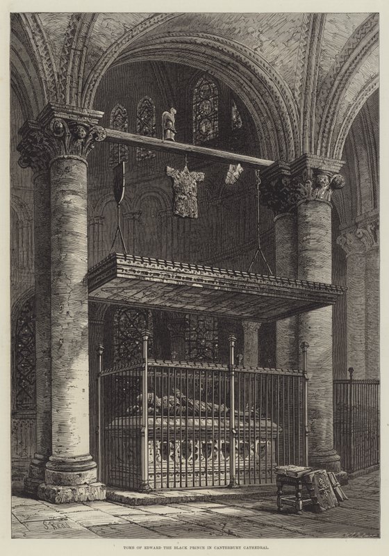Túmulo de Eduardo, o Príncipe Negro na Catedral de Canterbury de Samuel Read