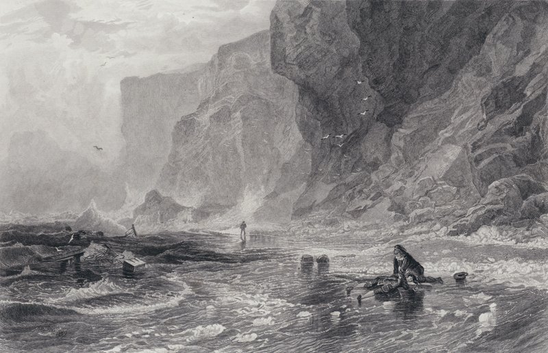 Ilustração para O Pirata de Sir Walter Scott (gravura) de Samuel (after) Bough
