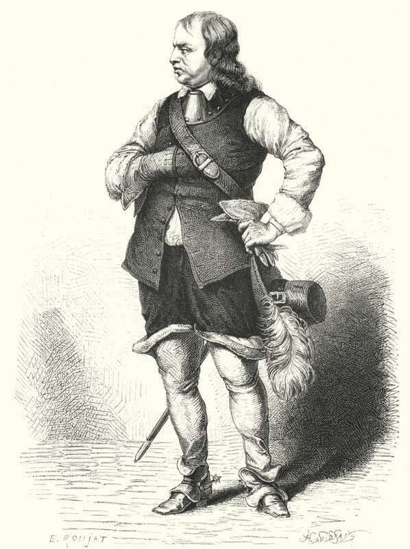Oliver Cromwell, Lord Protector of the Commonwealth (gravura) de Samuel (after) Cooper
