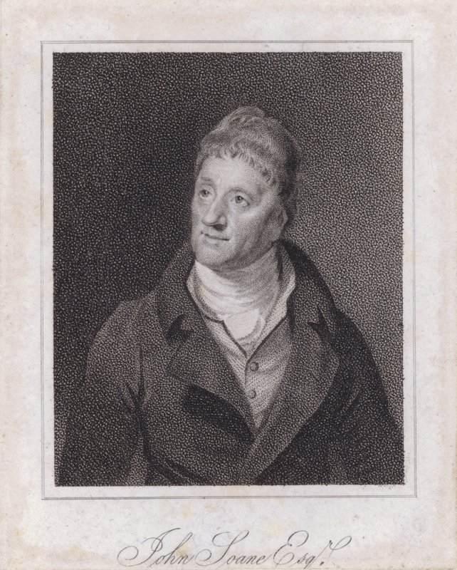 Sir John Soane, arquitecto e coleccionador inglês (gravura) de Samuel (after) Drummond