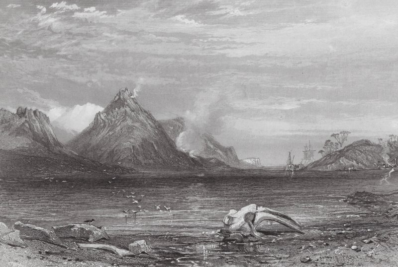 Austrália: Antiga Estação Baleeira (gravura) de Samuel (after) Prout