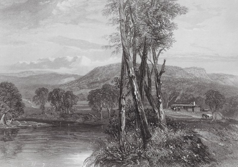 Austrália: On the Goulburn, Victoria (gravura) de Samuel (after) Prout