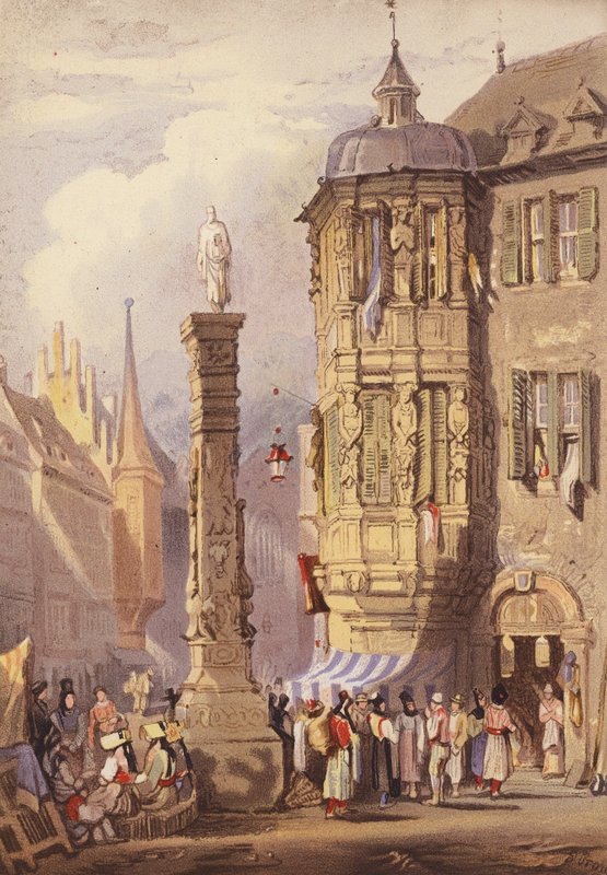 Wurzburg (litografia a cores) de Samuel (after) Prout