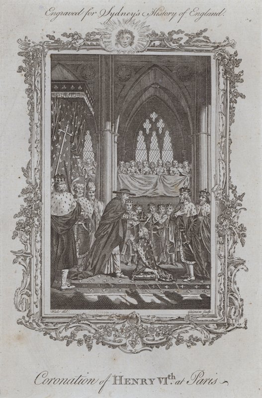 Coroação de Henrique VI em Paris (gravura) de Samuel (after) Wale