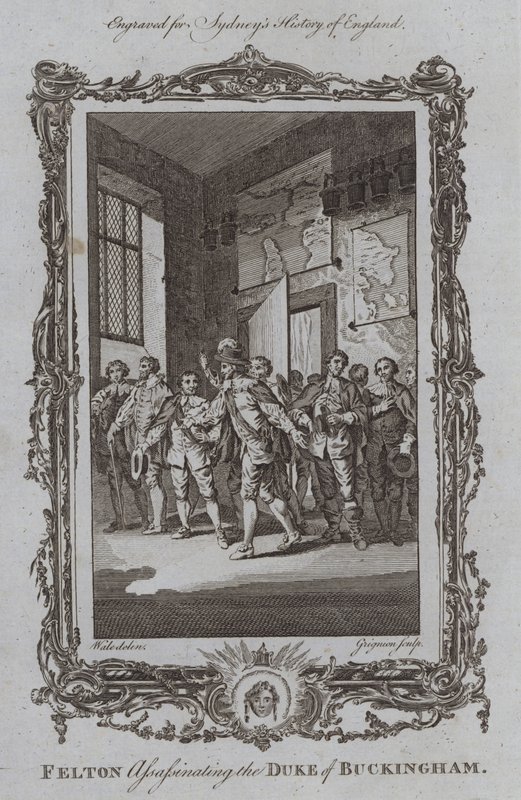 Felton assassinando o Duque de Buckingham (gravura) de Samuel (after) Wale