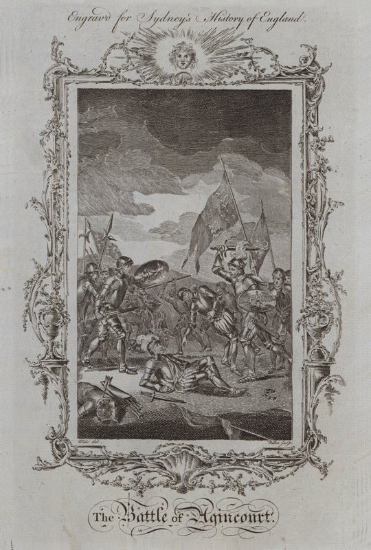 A Batalha de Agincourt (gravura) de Samuel (after) Wale