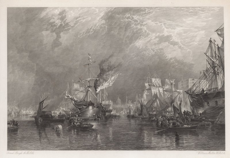 O porto de londres de Samuel Bough