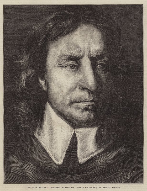 A exposição nacional atrasada do retrato, Oliver Cromwell de Samuel Cooper
