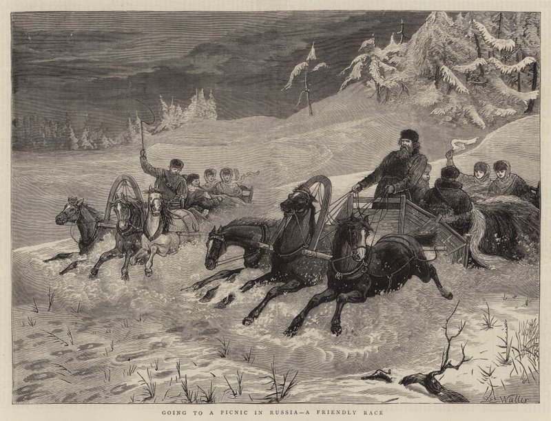 Indo para o piquenique na Rússia, uma corrida amigável de Samuel Edmund Waller