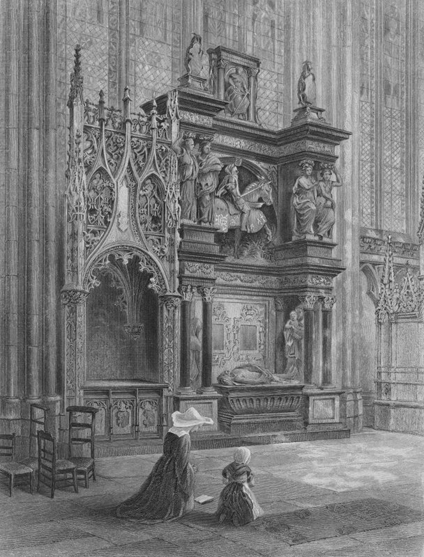 Túmulo de Louis de Breze, Catedral de Rouen (gravura) de Samuel John Hodson